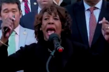 Maxine Waters at Los Angeles ICE protest