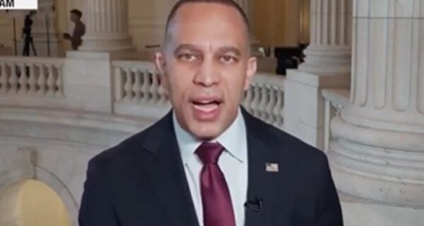 Hakeem Jeffries speaking on television