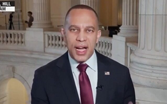 Hakeem Jeffries speaking on television