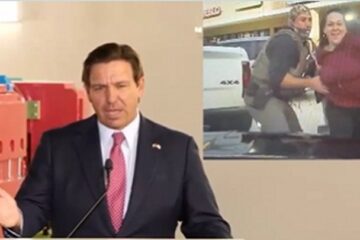 Florida trooper speaking at a press conference