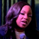 Jasmine Crockett speaking at a campaign event