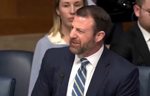 Senator Markwayne Mullin and Senator Bernie Sanders during Senate hearing