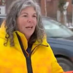 Makeshift roadblock at Minneapolis intersection