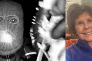 Police lights and sheriff vehicle at night