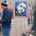 Burned memorial site for Renee Good in Minneapolis