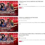 Crowd at TPUSA All-American Halftime Show with performers on stage