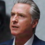 Los Angeles skyline with departing residents and moving boxes