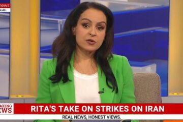 Rita Panahi delivering an editorial on Sky News Australia