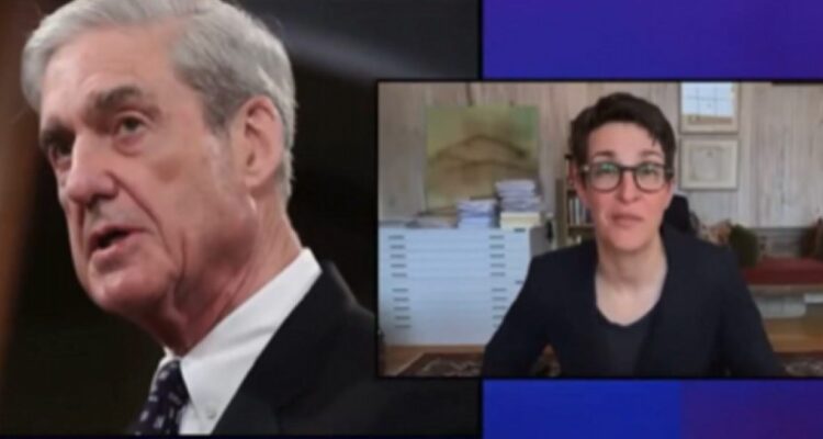 Rachel Maddow discussing Robert Mueller on TV