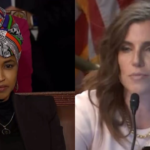 Nancy Mace speaking during interview, pointing finger