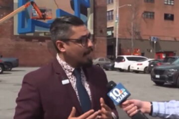 Mural site in Providence honoring Iryna Zarutska