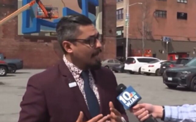 Mural site in Providence honoring Iryna Zarutska