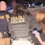 FBI agents conducting a raid at a hospice residence in San Dimas, California