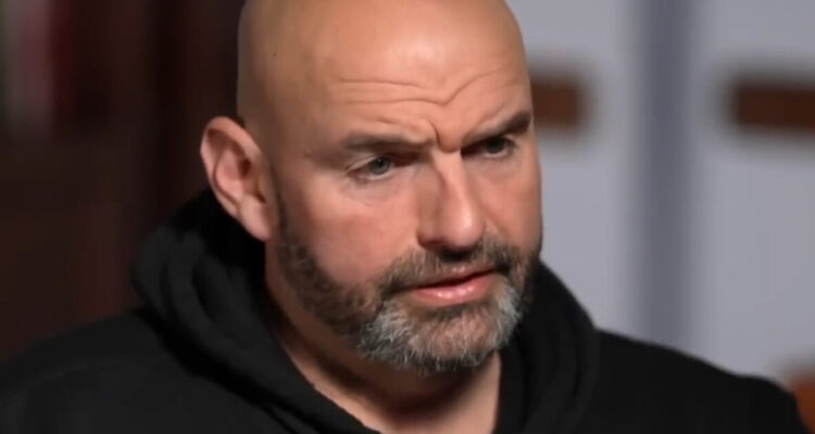 John Fetterman speaking while breaking with Democrats on the White House ballroom plan