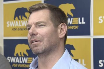 Eric Swalwell speaking at a public event