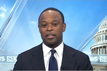 Daniel Cameron speaking during a Fox News Sunday interview about his Kentucky Senate campaign.