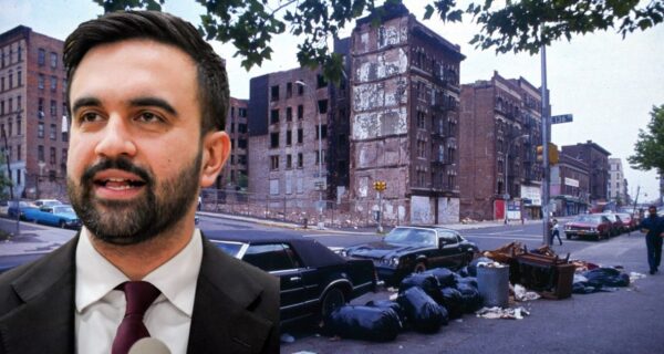 East Village street scene in New York City amid shelter relocation dispute