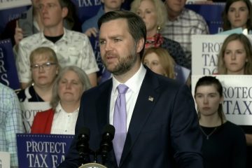 JD Vance speaking in Bangor, Maine about fraud and taxpayer waste