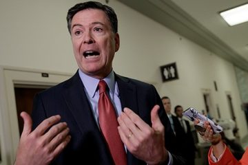 James Comey speaking during a Sunday television interview