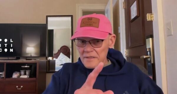 James Carville speaking after a court ruling