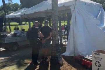 Secret Service agents at Trump National Doral checkpoint