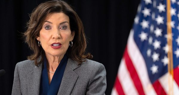 New York sheriffs and Gov. Kathy Hochul in an immigration enforcement dispute
