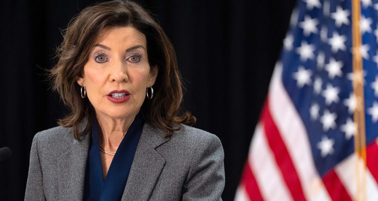 New York sheriffs and Gov. Kathy Hochul in an immigration enforcement dispute