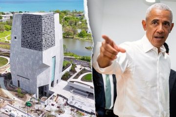 Construction work at the Obama Presidential Center in Chicago amid questions over its reserve fund and contractor payments