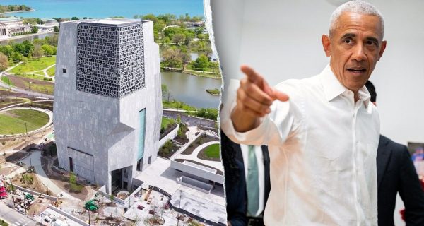Construction work at the Obama Presidential Center in Chicago amid questions over its reserve fund and contractor payments