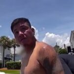 Jacksonville police officer speaking to Jose Malagon during a viral arrest video