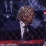 Trump at a UFC event reacting after Josh Hokit’s post-fight speech