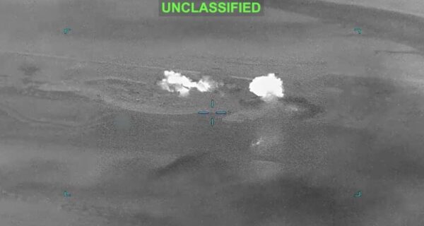 President Trump reacts as CENTCOM footage shows U.S. strikes on Iranian military targets