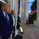 President Trump and Dana White arrive at UFC Freedom 250 at the White House