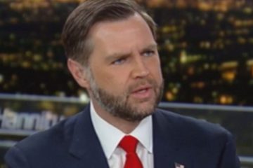 JD Vance speaking on Fox News during an interview about Iran deal criticism