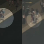 Surveillance footage and fencing at the Reflecting Pool near the Lincoln Memorial