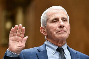 Dr. Anthony Fauci speaking during a Senate hearing