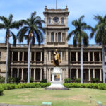 Hawaii Supreme Court building and U.S. Supreme Court reference for court ruling story