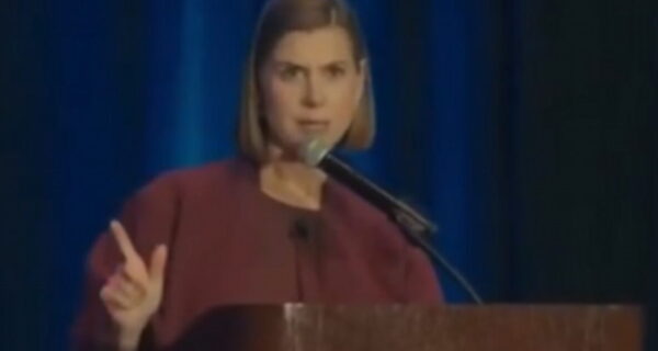 Senator Elissa Slotkin speaking at a public event