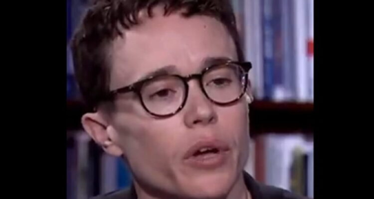 Elliot Page speaking during an interview