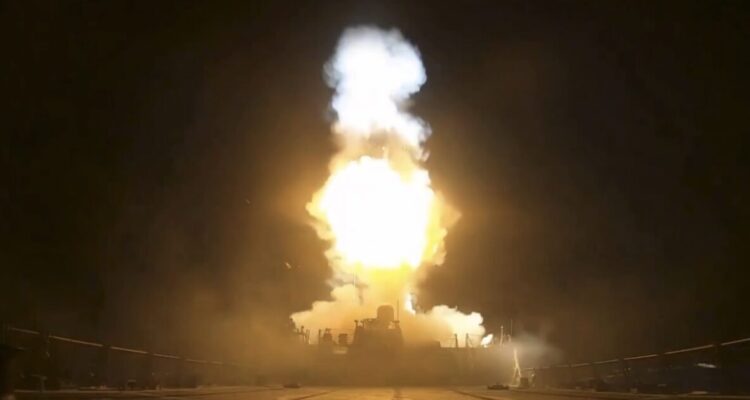 U.S. Central Command footage of strikes on Iranian military targets