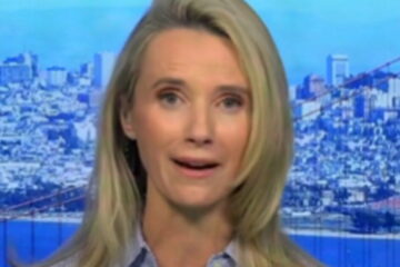 Jennifer Siebel Newsom speaking during an MSNOW interview about Gov. Gavin Newsom