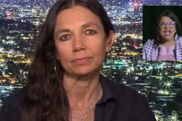 Justine Bateman and Rep. Rashida Tlaib in split image