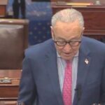 Senate Minority Leader Chuck Schumer speaking on the Senate floor