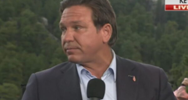 Ron DeSantis speaks at Mount Rushmore on July 4