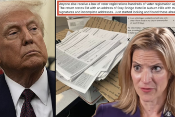 Michigan voter registration forms and election documents under review