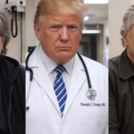 AI-generated image of Donald Trump dressed as a doctor in a mock TDS video