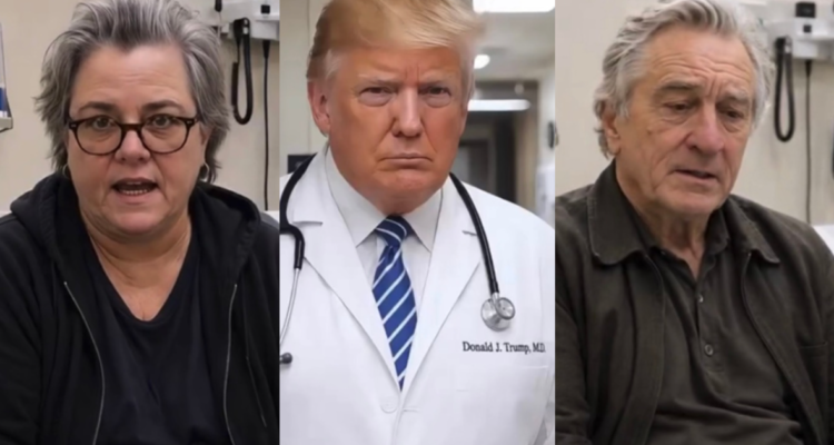 AI-generated image of Donald Trump dressed as a doctor in a mock TDS video