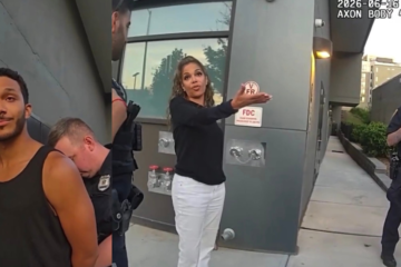 Sunny Hostin speaking with police during her son Gabriel Hostin's trespassing stop in body camera footage