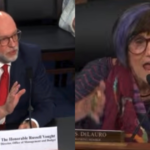 Rep. Rosa DeLauro shouting at OMB Director Russ Vought during a House hearing