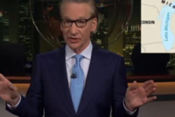 Bill Maher discussing liberal outrage over President Donald Trump’s reported Lake Ontario name change on Real Time